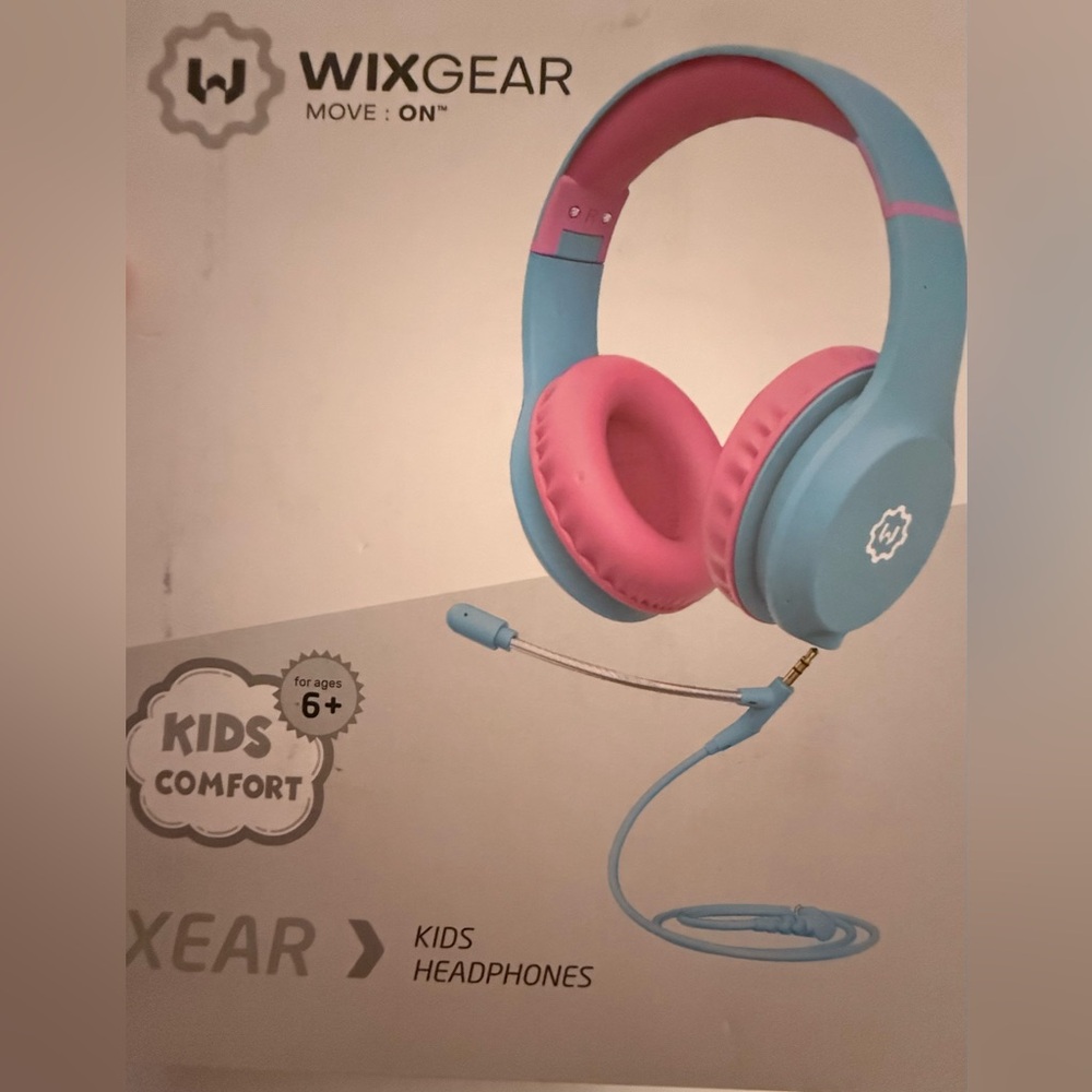 WixGear Kids Comfort Headphones - Blue and Pink
